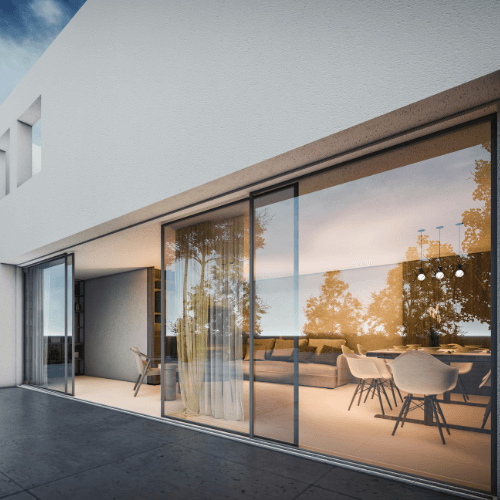 Aluminum sliding doors