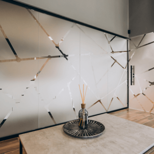 Frosted or Decorative Glass Partitions