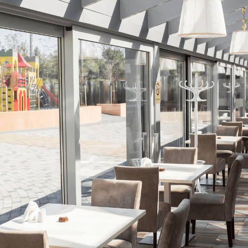 Hotels and Restaurants Glass Partition