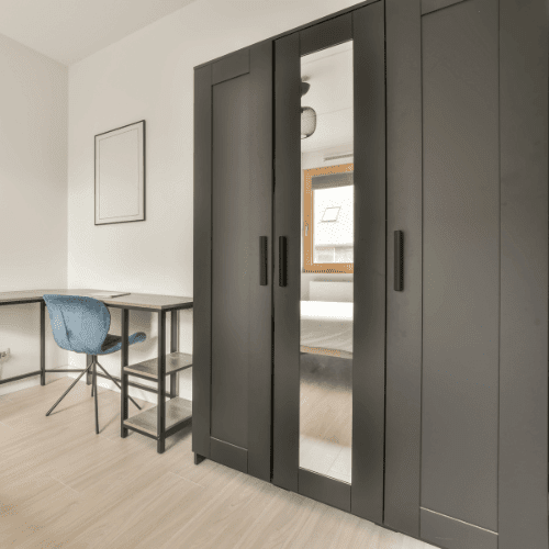 Aluminum interior doors