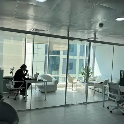 Clear Office Glass Partition