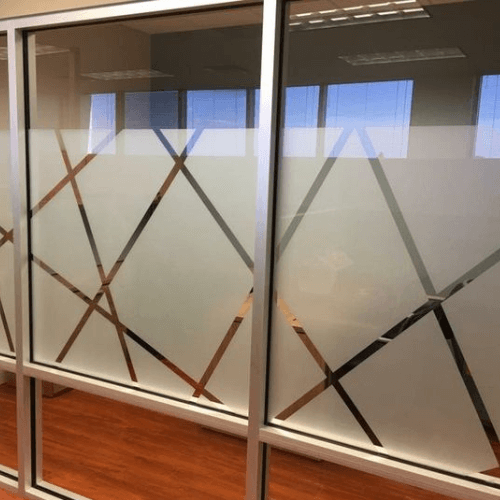 Custom Frosted Glass Stickers Design