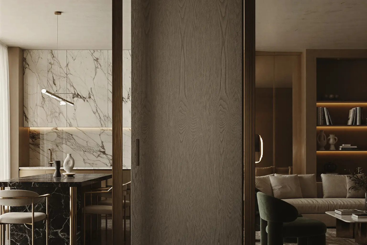 Double-walled glasses door