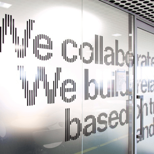 Frosted Glass Lettering and Signage