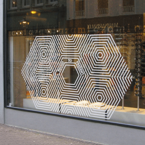 Frosted Glass Sticker Design for Retail Displays
