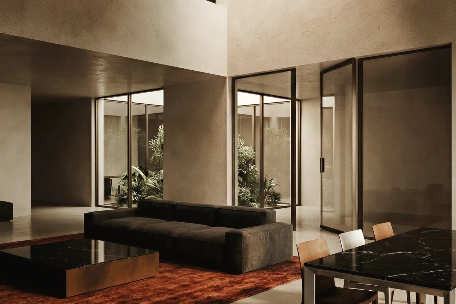 Frosted glass partitions in Dubai