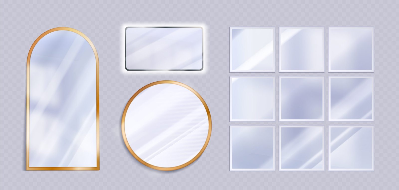 Types of Mirror Glass Tinted, Antique, Patterned & Reflective Options