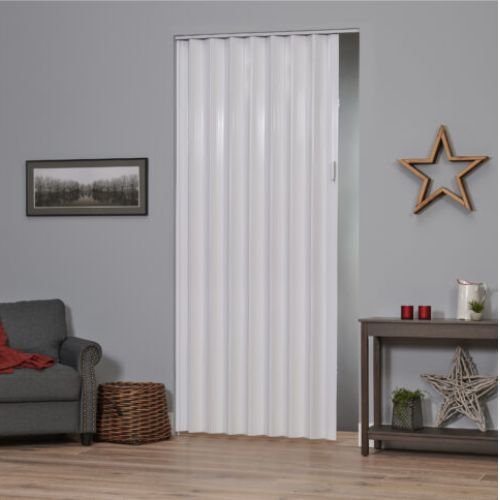White color pvc folding door