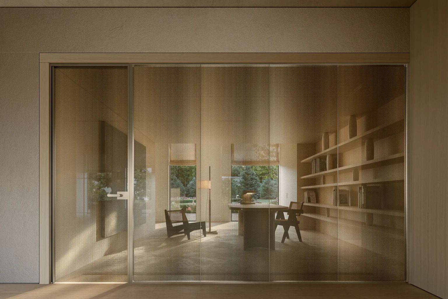 glass divider panels